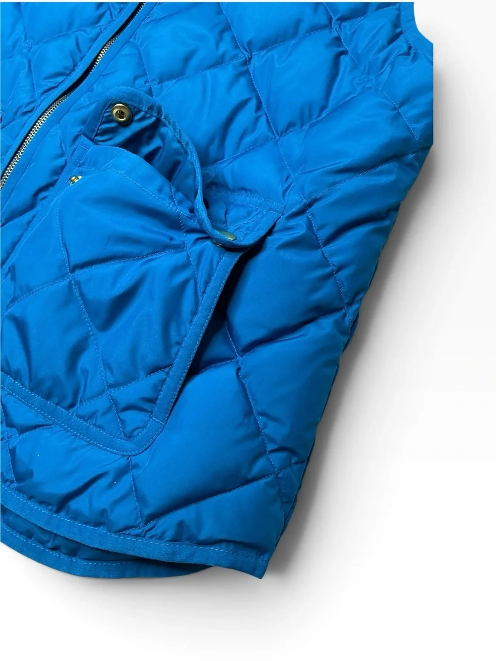 J.Crew Quilted Down Blue Puffer Vest 70% Down Style 02725 Size XL